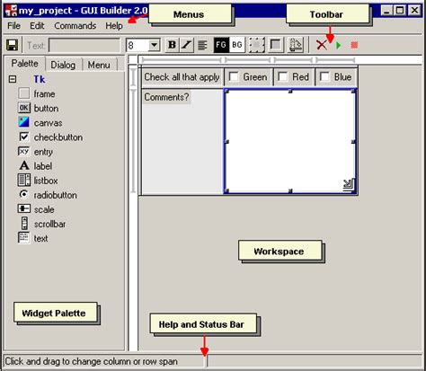 Tkinter GUI Designer に対する画像結果