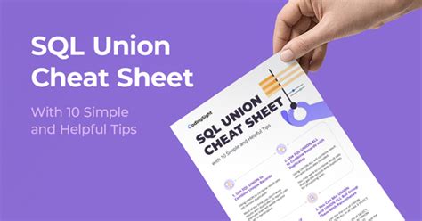 Image result for SQL Union Cheat Sheet
