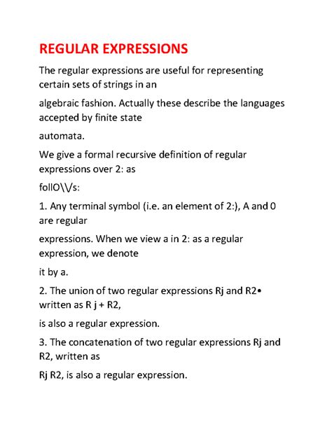 Toradh íomhá ar Regular Expressions Computer Science