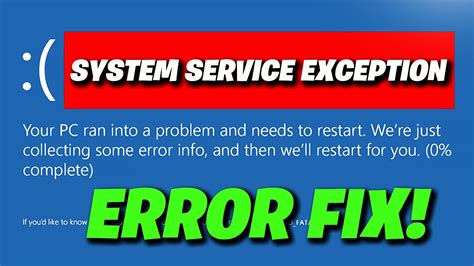 Toradh íomhá ar Windows Service Exception Blue Screen