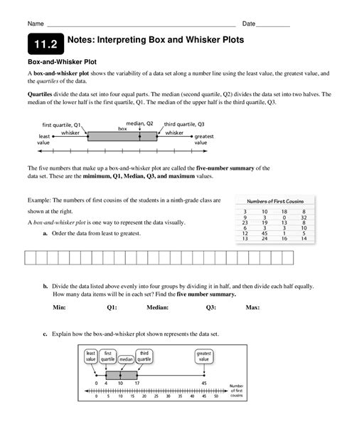 Toradh íomhá ar Parallel Box Plots Worksheet