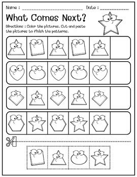 Image result for First Grade Math Patterns Worksheets