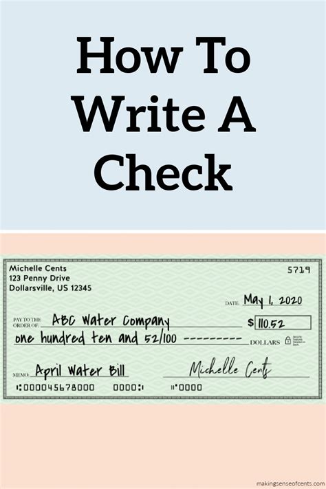 Image result for How to Write a Check Step by Step