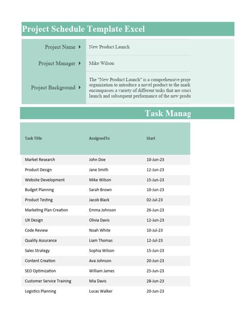 Proect Schedule. Excel Template Excel に対する画像結果