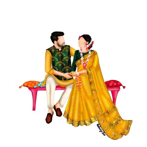 Image result for Haldi Couple Graphics