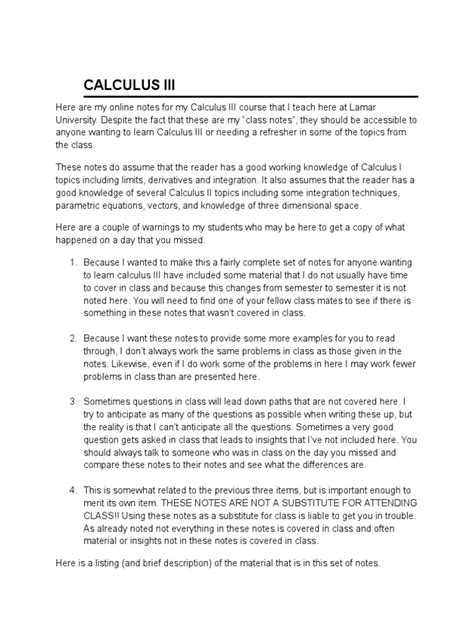 Image result for Calculus III PDF