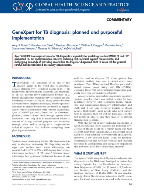 Toradh íomhá ar GeneXpert TB Diagnosis
