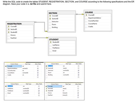 Student and Course Table in SQL に対する画像結果