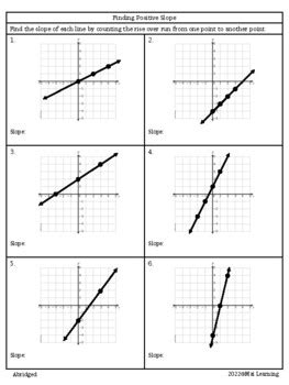 Toradh íomhá ar Counting Slope Worksheets