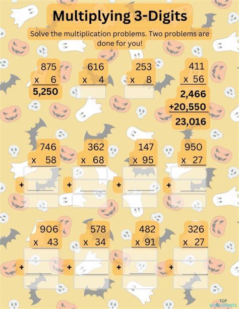 Image result for Three Digits Multiplying Decimal and Whole Number Worksheet