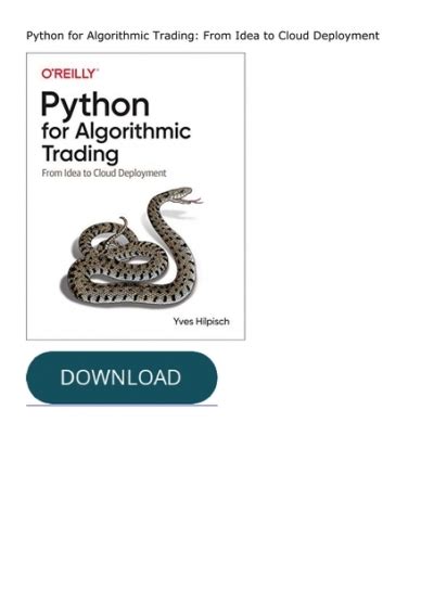 Image result for Python for Algorithmic Trading PDF