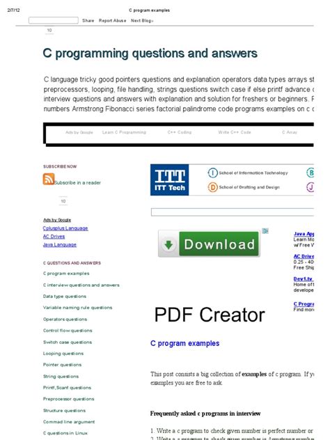 Image result for C Program Examples