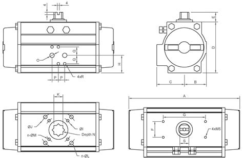 Toradh íomhá ar Pneumatic Spring Actuator