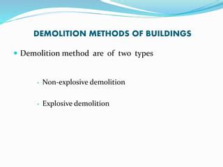 Image result for Different Methods for Demolition in One Photo