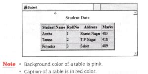 Image result for Table in HTML Class 10