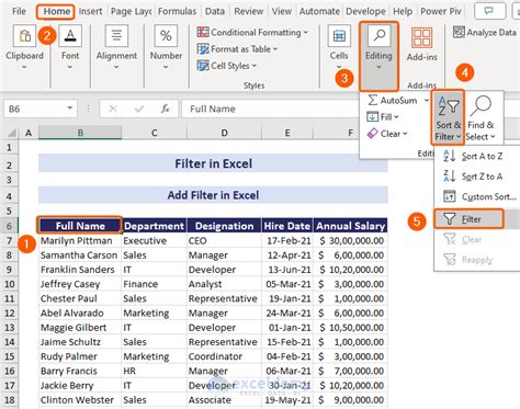 Toradh íomhá ar How to Add Filter and Sort in Excel
