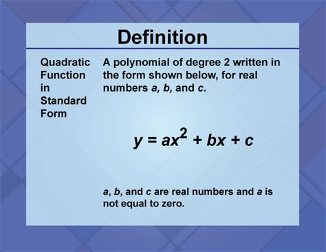 Image result for Quadratic Function Standard Form