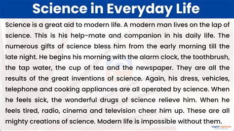 Image result for Science in Everyday Life Examples