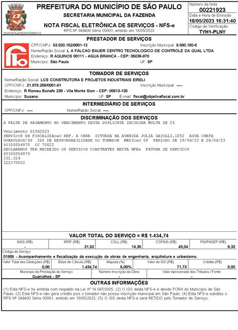 Afbeeldingsresultaten voor Modelo De Nota Fiscal NFS-e