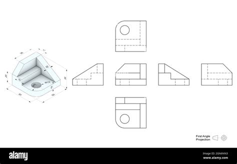 Orthogonal Projection for Engineering Drawing-এর ছবি ফলাফল