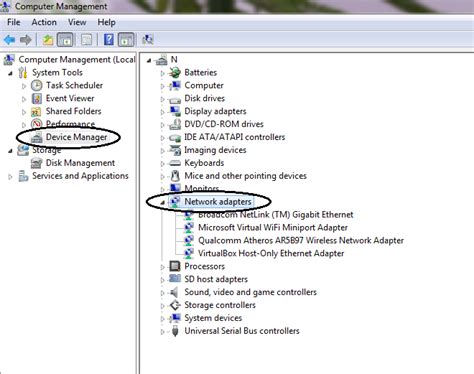 Toradh íomhá ar Windows 7 Network Adapter Window