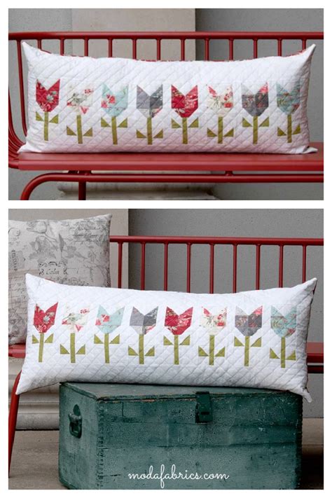 Tulip Patchwork Pillow Free Sewing Pattern