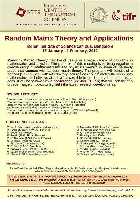 Image result for Random Matrix Theory Applications
