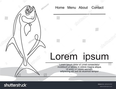 Image result for Continuous Line Drawing Fish