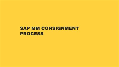 Image result for Consignment Process in SAP mm Step by Step