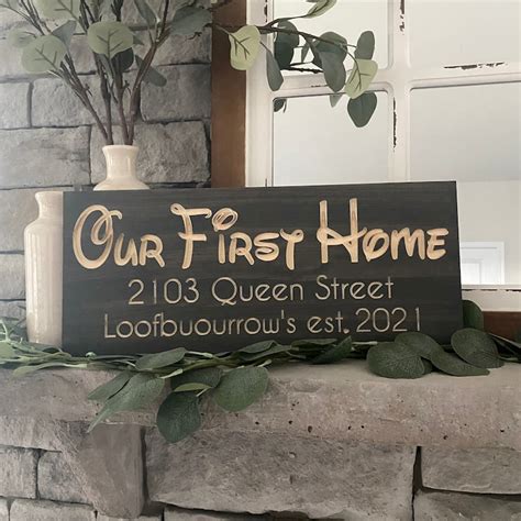 Toradh íomhá ar Our First Home Sign DIY