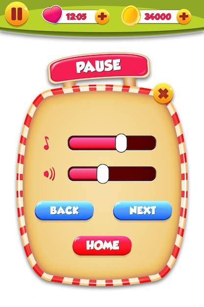 Image result for Pause Menu Sprites