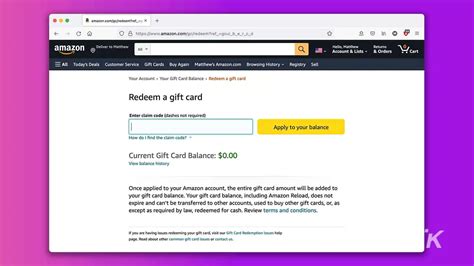 How to redeem an Amazon gift card with the app or website