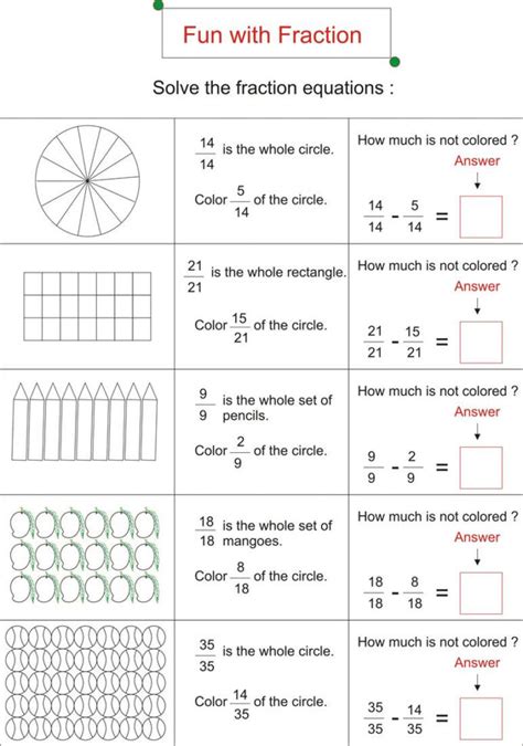 Afbeeldingsresultaten voor 3rd Grade Math Worksheets Fractions