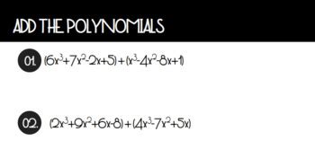 Afbeeldingsresultaten voor Algebra Lesson Polynomials Operations