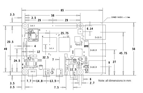 Afbeeldingsresultaten voor Raspberry Pi 4 Side View