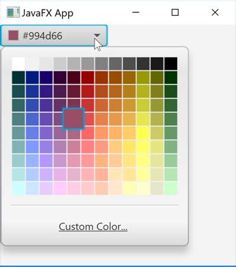 Toradh íomhá ar JavaFX Color Picker
