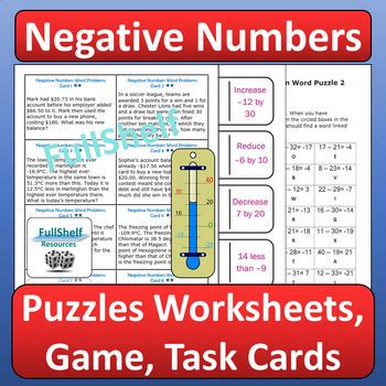 Image result for Negative Numbers Activity