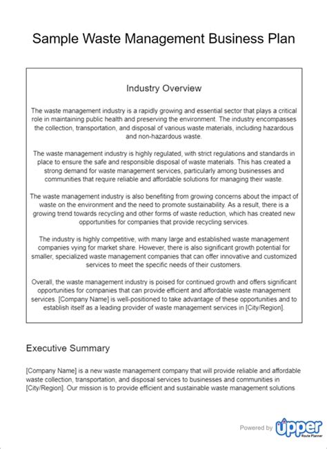 Toradh íomhá ar Hazardous Waste Management Plan Template