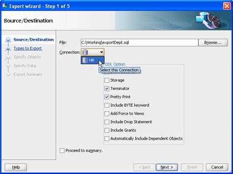 Export Result of Query in SQL Developer に対する画像結果