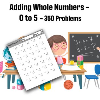 Image result for Adding Whole Numbers Worksheets