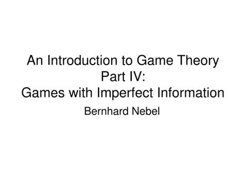 Game Theory Imperfect Information に対する画像結果