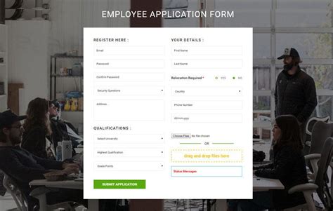 Image result for Employee Form in HTML and CSS