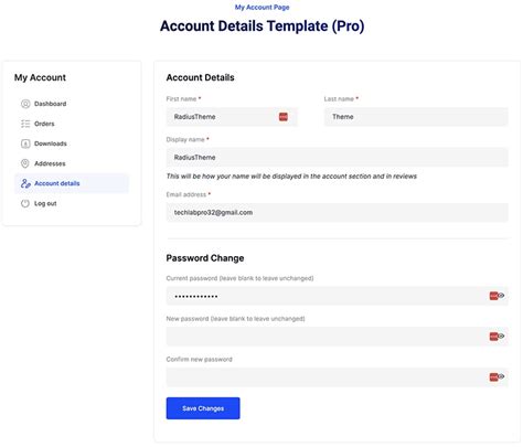 Image result for Create Account Template Examples