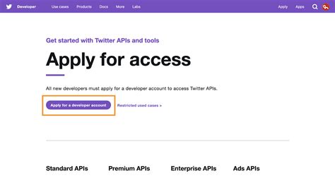Image result for Twitter Developer Account Creation Sample Screenshot