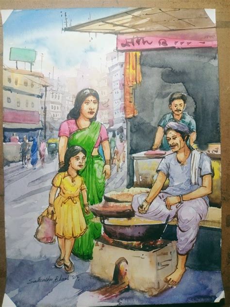 Toradh íomhá ar Composition Drawing Daily Life