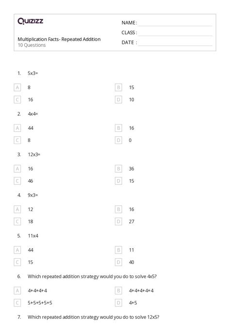 Image result for Multiplication as Repeated Addition Worksheet 3rd Grade