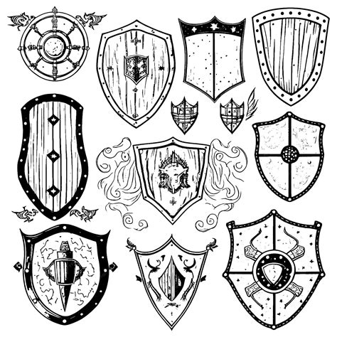 Image result for Shield Line Drawing