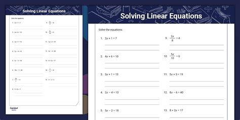 Image result for Solve 2 Step Linear Equations Work Sheet