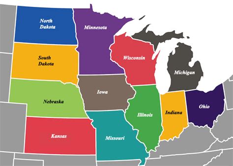 Image result for Midwest Map