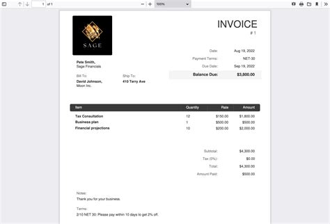 Image result for Sample Invoice Generator